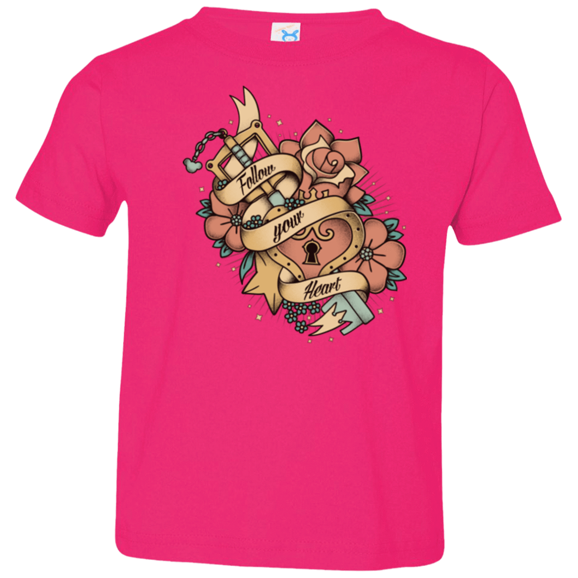 T-Shirts Hot Pink / 2T Follow your heart Toddler Premium T-Shirt