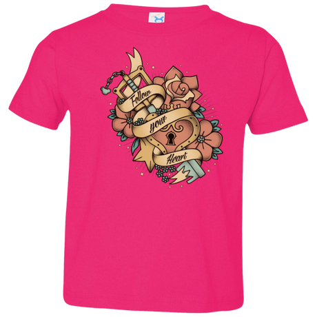 T-Shirts Hot Pink / 2T Follow your heart Toddler Premium T-Shirt