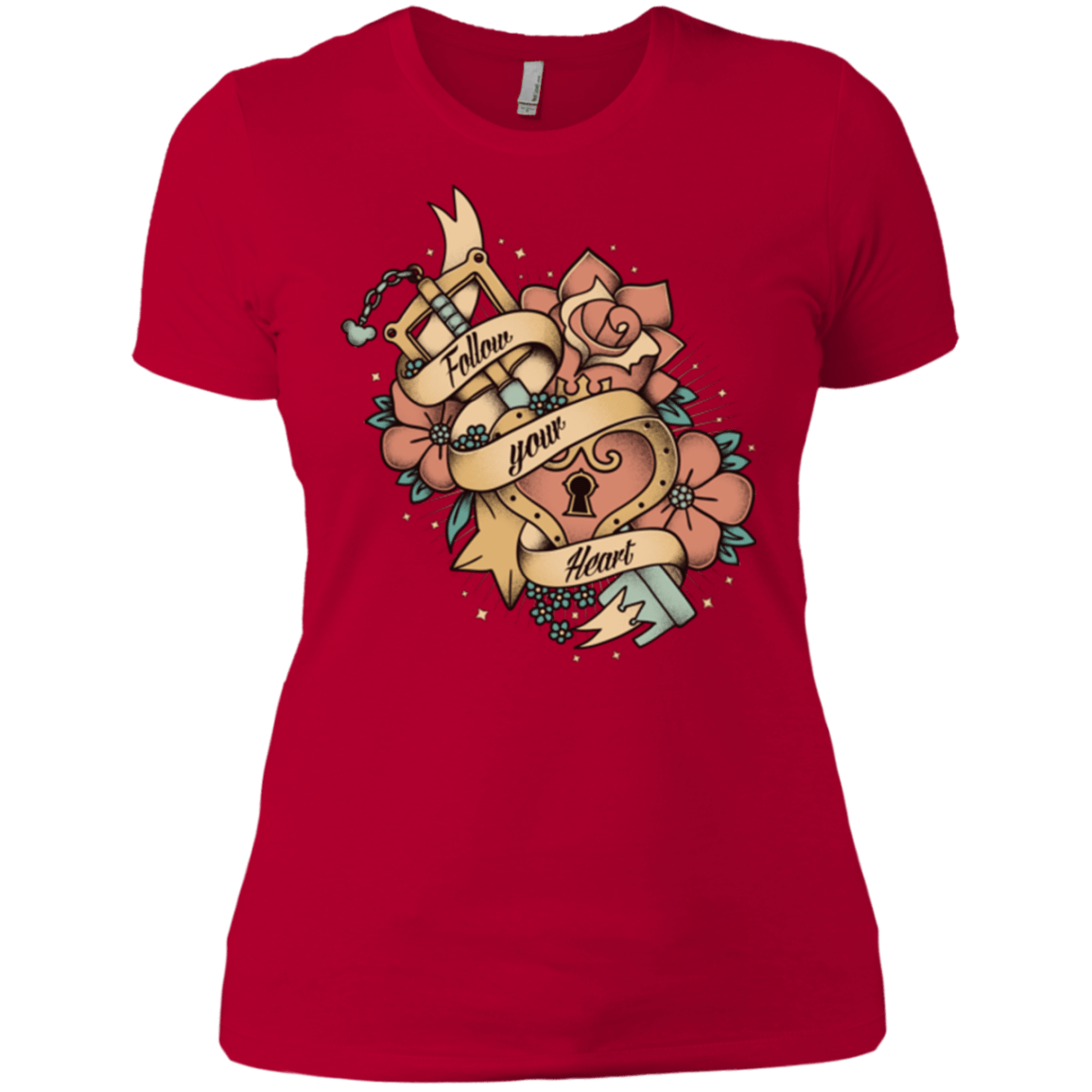 T-Shirts Red / X-Small Follow your heart Women's Premium T-Shirt
