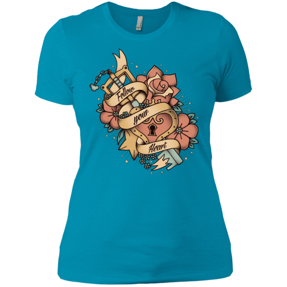T-Shirts Turquoise / X-Small Follow your heart Women's Premium T-Shirt