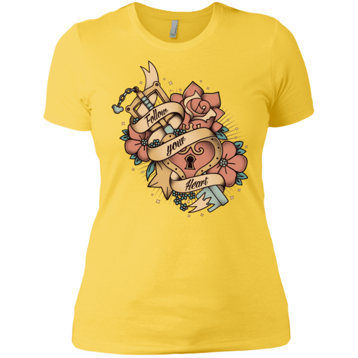 T-Shirts Vibrant Yellow / X-Small Follow your heart Women's Premium T-Shirt