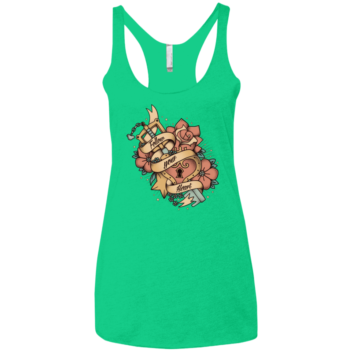 T-Shirts Envy / X-Small Follow your heart Women's Triblend Racerback Tank