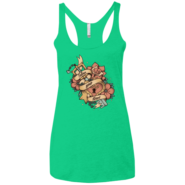 T-Shirts Envy / X-Small Follow your heart Women's Triblend Racerback Tank
