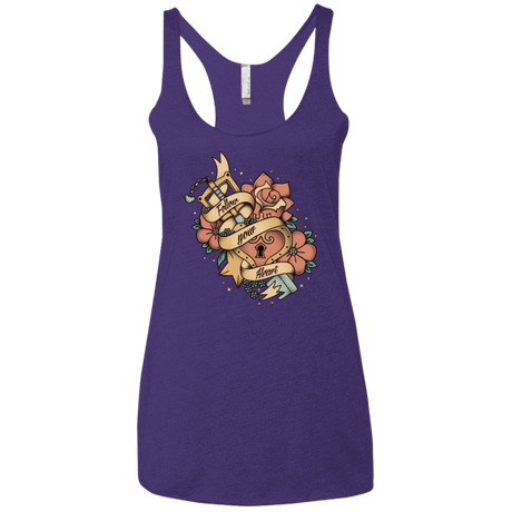 T-Shirts Purple / X-Small Follow your heart Women's Triblend Racerback Tank