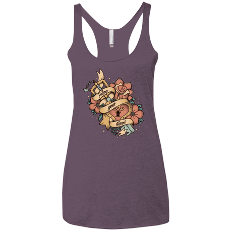 T-Shirts Vintage Purple / X-Small Follow your heart Women's Triblend Racerback Tank