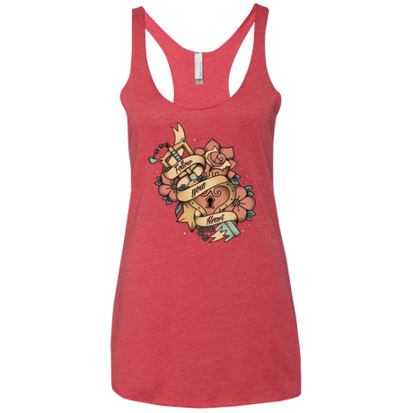 T-Shirts Vintage Red / X-Small Follow your heart Women's Triblend Racerback Tank
