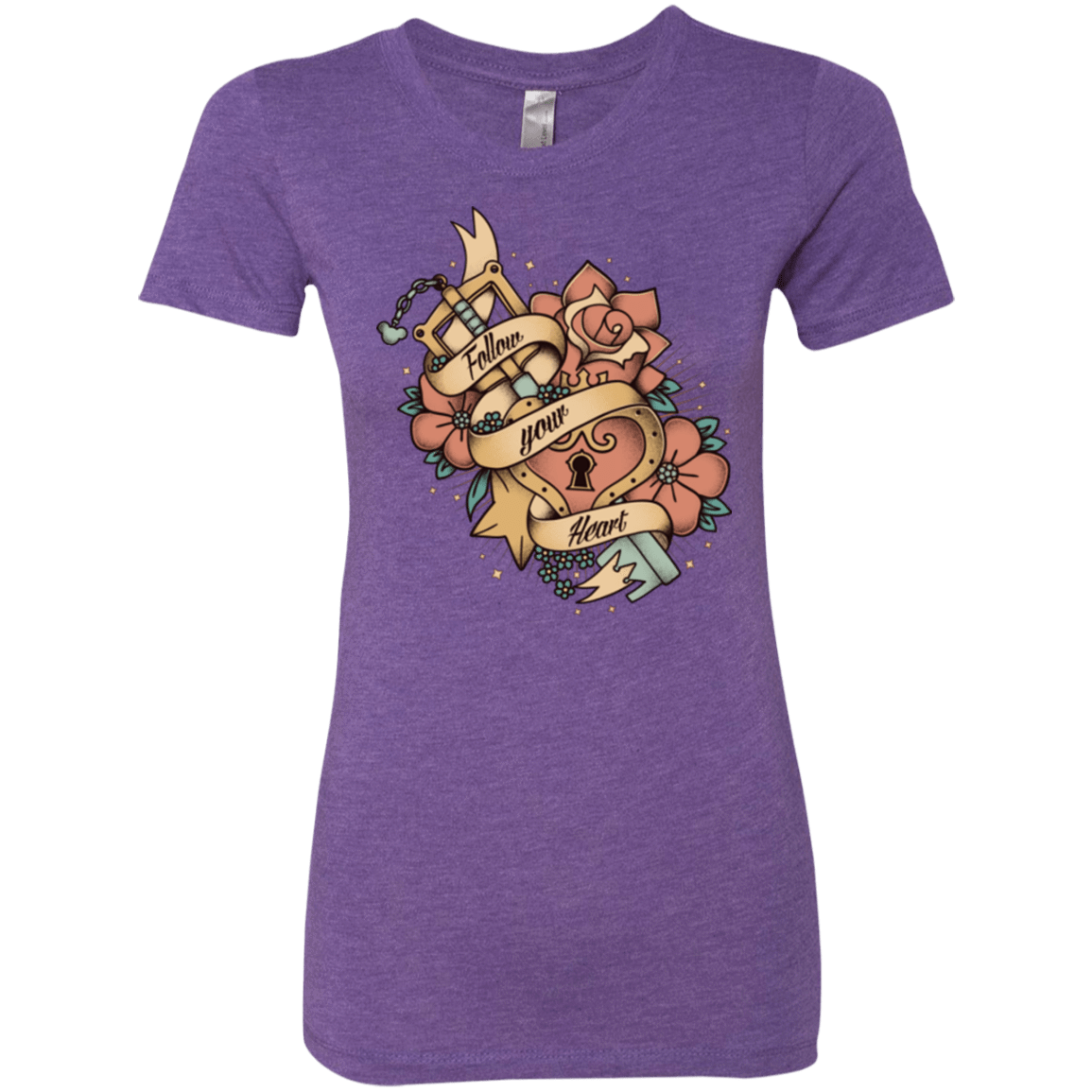 T-Shirts Purple Rush / Small Follow your heart Women's Triblend T-Shirt