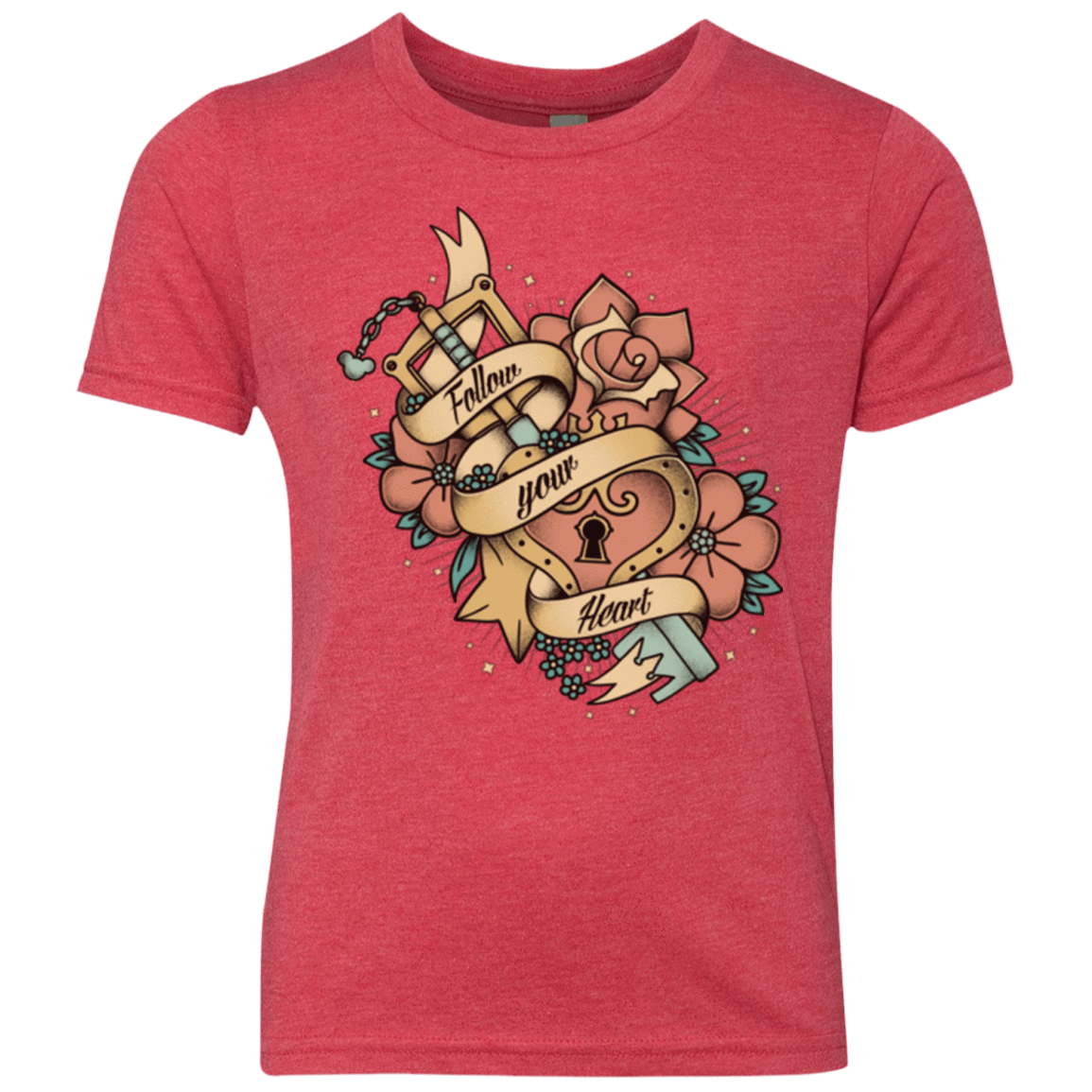 T-Shirts Vintage Red / YXS Follow your heart Youth Triblend T-Shirt