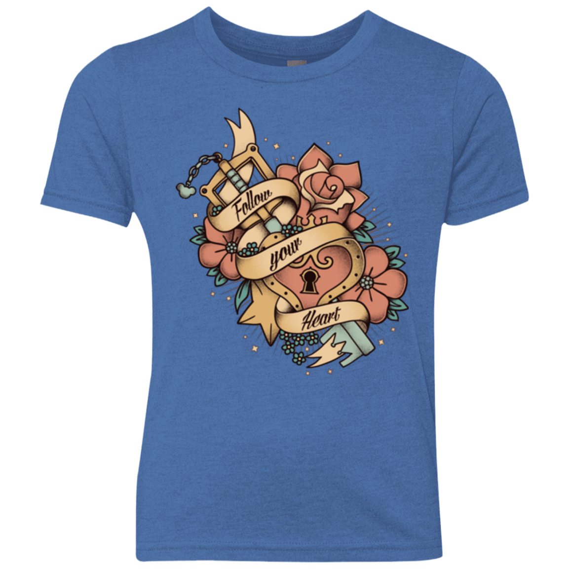 T-Shirts Vintage Royal / YXS Follow your heart Youth Triblend T-Shirt
