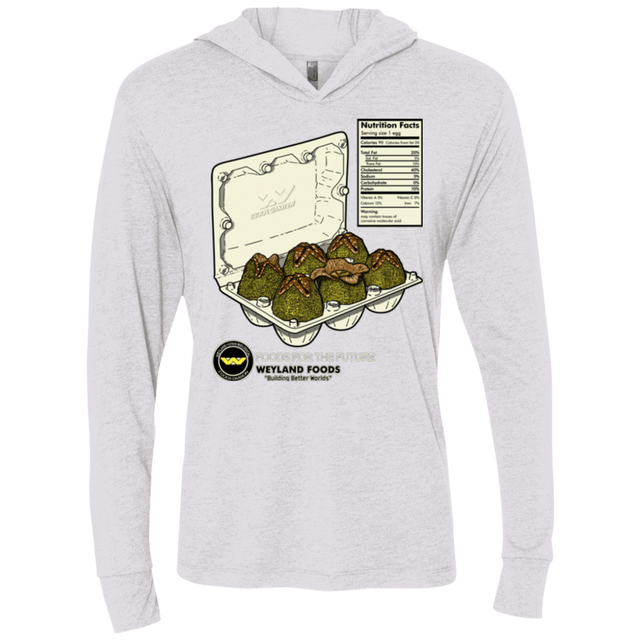 T-Shirts Heather White / X-Small Food For The Future Triblend Long Sleeve Hoodie Tee