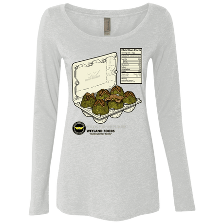 T-Shirts Heather White / Small Food For The Future Women's Triblend Long Sleeve Shirt