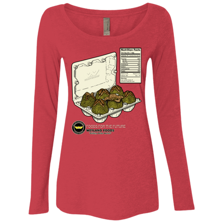 T-Shirts Vintage Red / Small Food For The Future Women's Triblend Long Sleeve Shirt