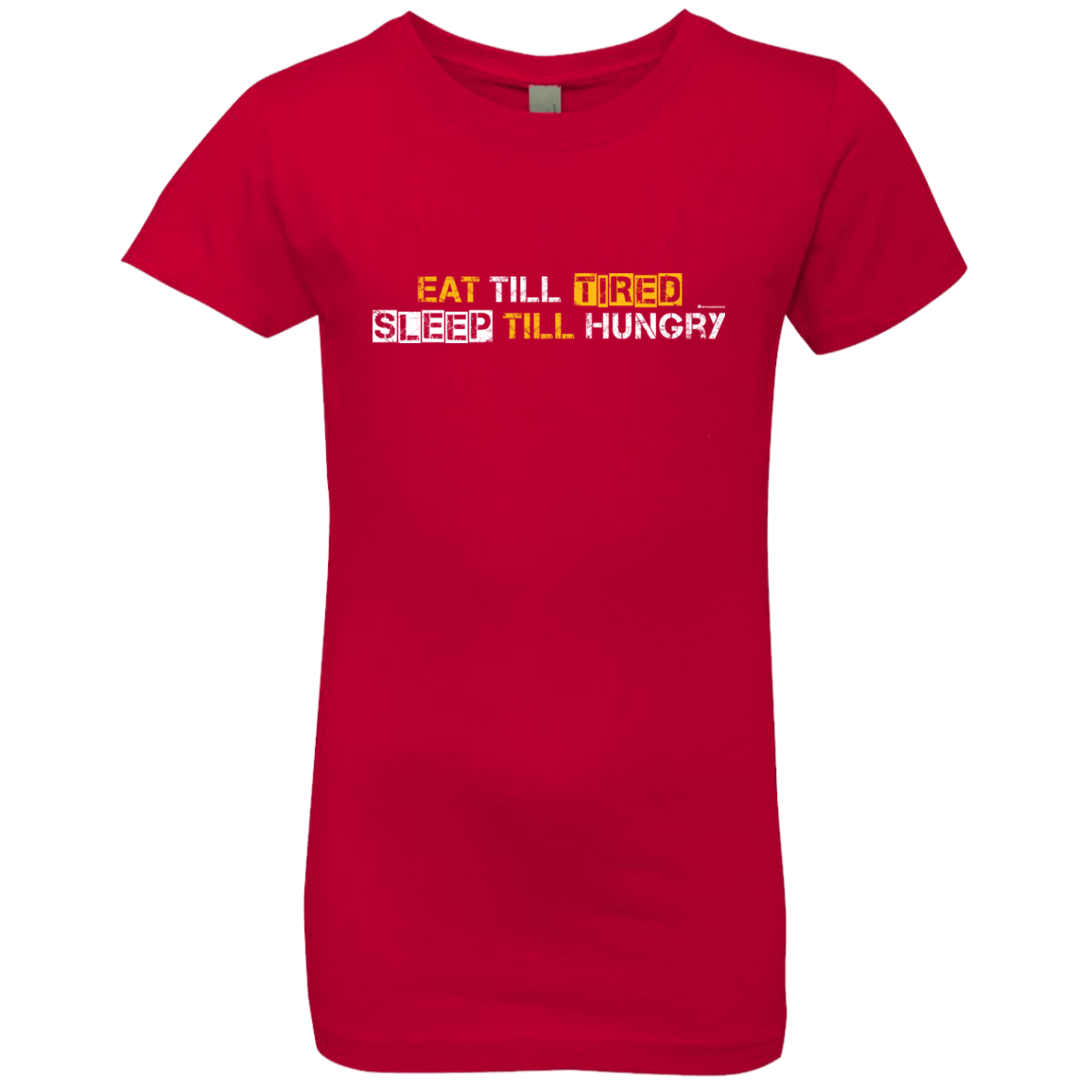 T-Shirts Red / YXS Food Sleep Loop Girls Premium T-Shirt