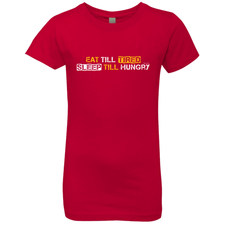 T-Shirts Red / YXS Food Sleep Loop Girls Premium T-Shirt