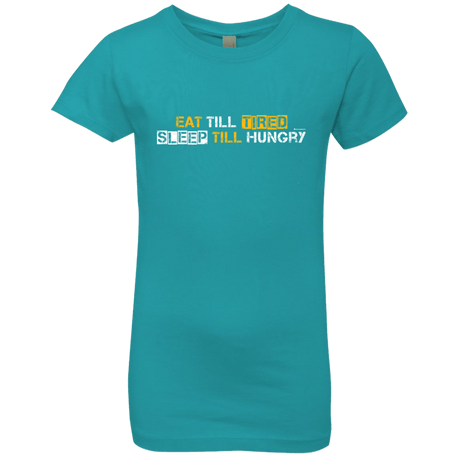 T-Shirts Tahiti Blue / YXS Food Sleep Loop Girls Premium T-Shirt