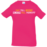 T-Shirts Hot Pink / 6 Months Food Sleep Loop Infant Premium T-Shirt
