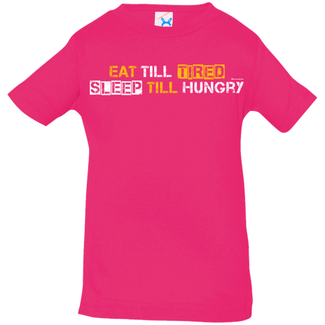 T-Shirts Hot Pink / 6 Months Food Sleep Loop Infant Premium T-Shirt