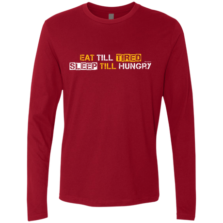 T-Shirts Cardinal / Small Food Sleep Loop Men's Premium Long Sleeve