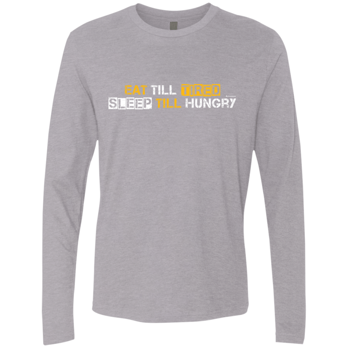 T-Shirts Heather Grey / Small Food Sleep Loop Men's Premium Long Sleeve