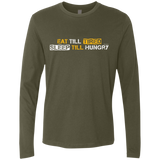 T-Shirts Military Green / Small Food Sleep Loop Men's Premium Long Sleeve