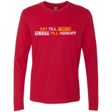 T-Shirts Red / Small Food Sleep Loop Men's Premium Long Sleeve