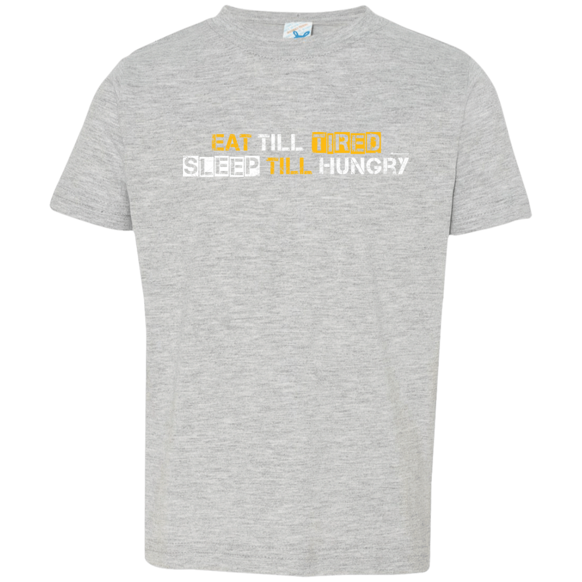 T-Shirts Heather Grey / 2T Food Sleep Loop Toddler Premium T-Shirt