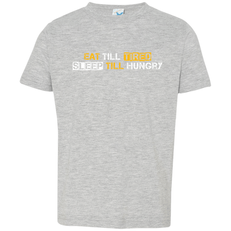 T-Shirts Heather Grey / 2T Food Sleep Loop Toddler Premium T-Shirt