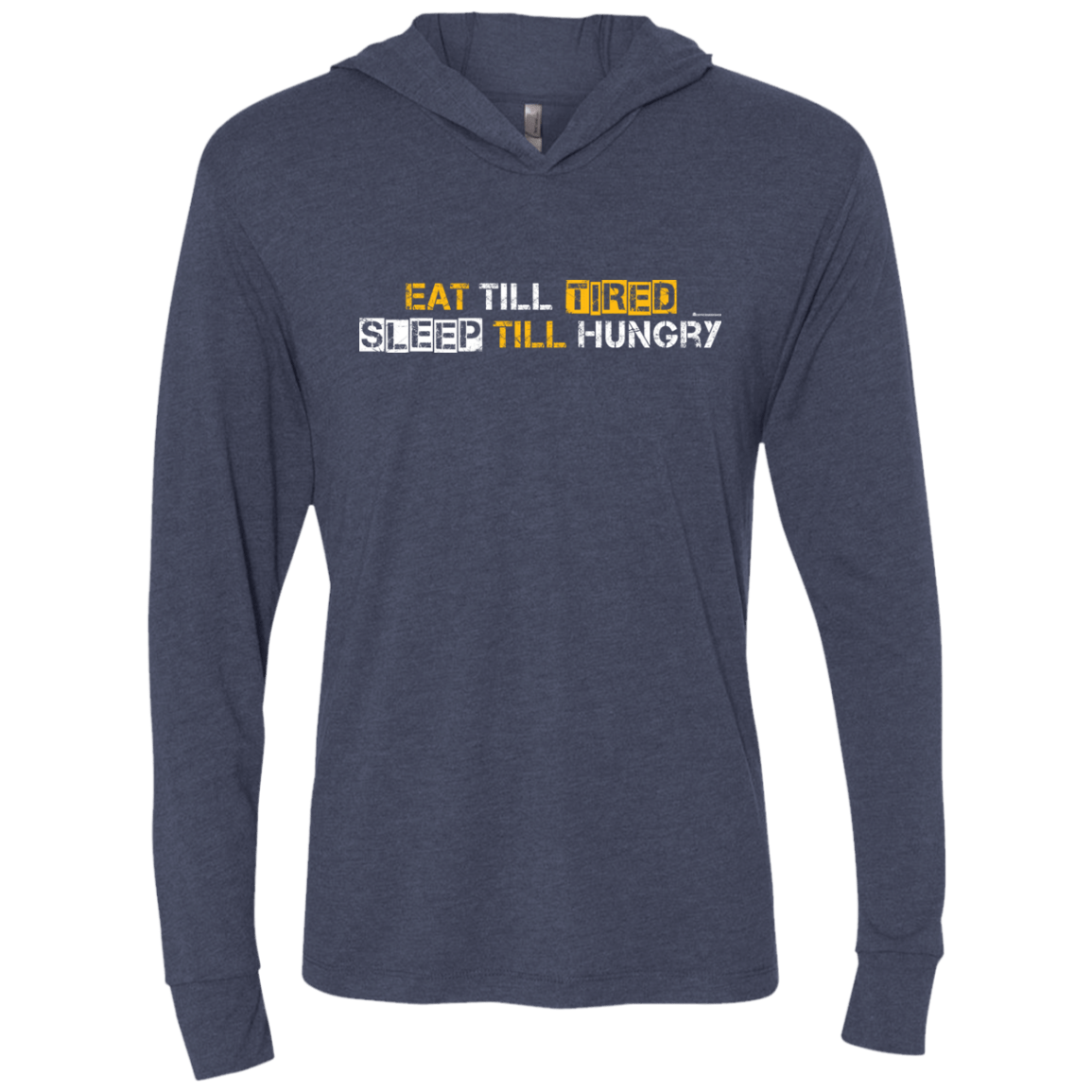 T-Shirts Vintage Navy / X-Small Food Sleep Loop Triblend Long Sleeve Hoodie Tee