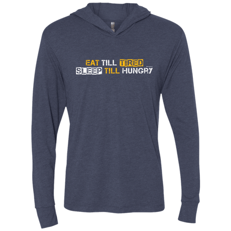 T-Shirts Vintage Navy / X-Small Food Sleep Loop Triblend Long Sleeve Hoodie Tee