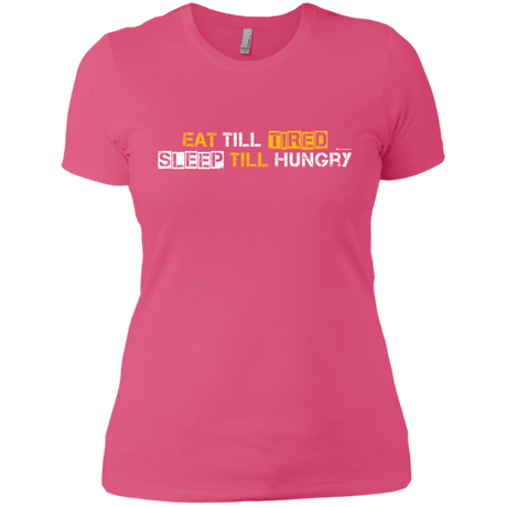 T-Shirts Hot Pink / X-Small Food Sleep Loop Women's Premium T-Shirt