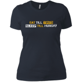 T-Shirts Indigo / X-Small Food Sleep Loop Women's Premium T-Shirt