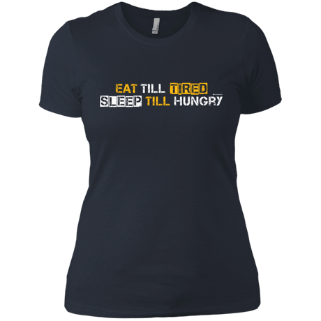 T-Shirts Indigo / X-Small Food Sleep Loop Women's Premium T-Shirt