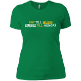 T-Shirts Kelly Green / X-Small Food Sleep Loop Women's Premium T-Shirt