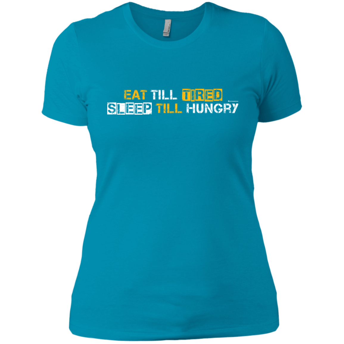 T-Shirts Turquoise / X-Small Food Sleep Loop Women's Premium T-Shirt