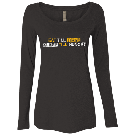 T-Shirts Vintage Black / Small Food Sleep Loop Women's Triblend Long Sleeve Shirt