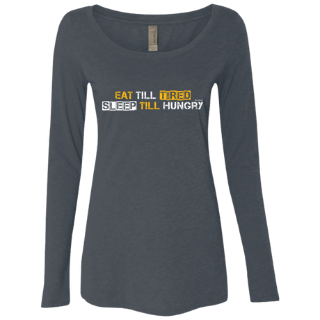 T-Shirts Vintage Navy / Small Food Sleep Loop Women's Triblend Long Sleeve Shirt