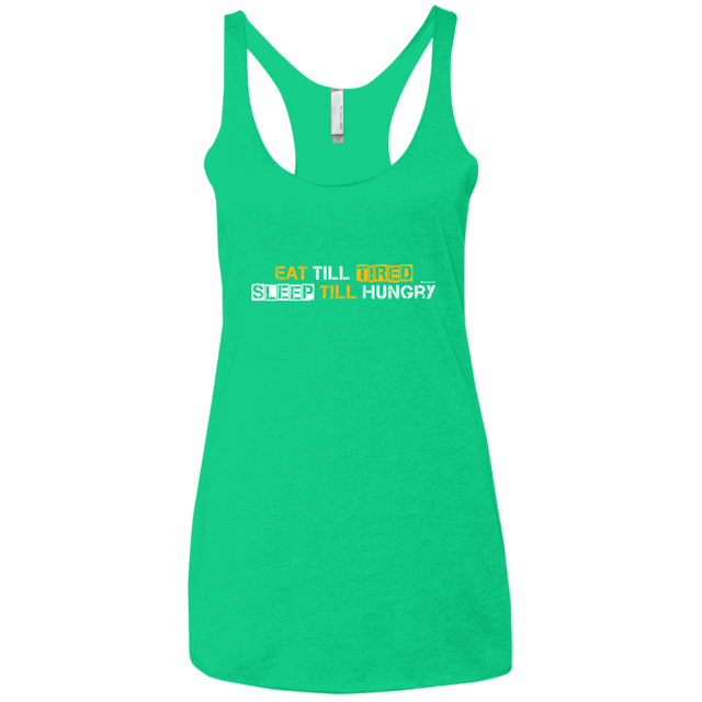 T-Shirts Envy / X-Small Food Sleep Loop Women's Triblend Racerback Tank