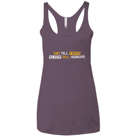 T-Shirts Vintage Purple / X-Small Food Sleep Loop Women's Triblend Racerback Tank