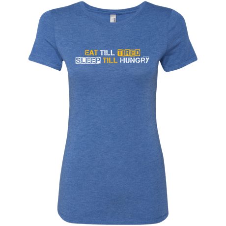 T-Shirts Vintage Royal / Small Food Sleep Loop Women's Triblend T-Shirt