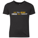 T-Shirts Vintage Black / YXS Food Sleep Loop Youth Triblend T-Shirt