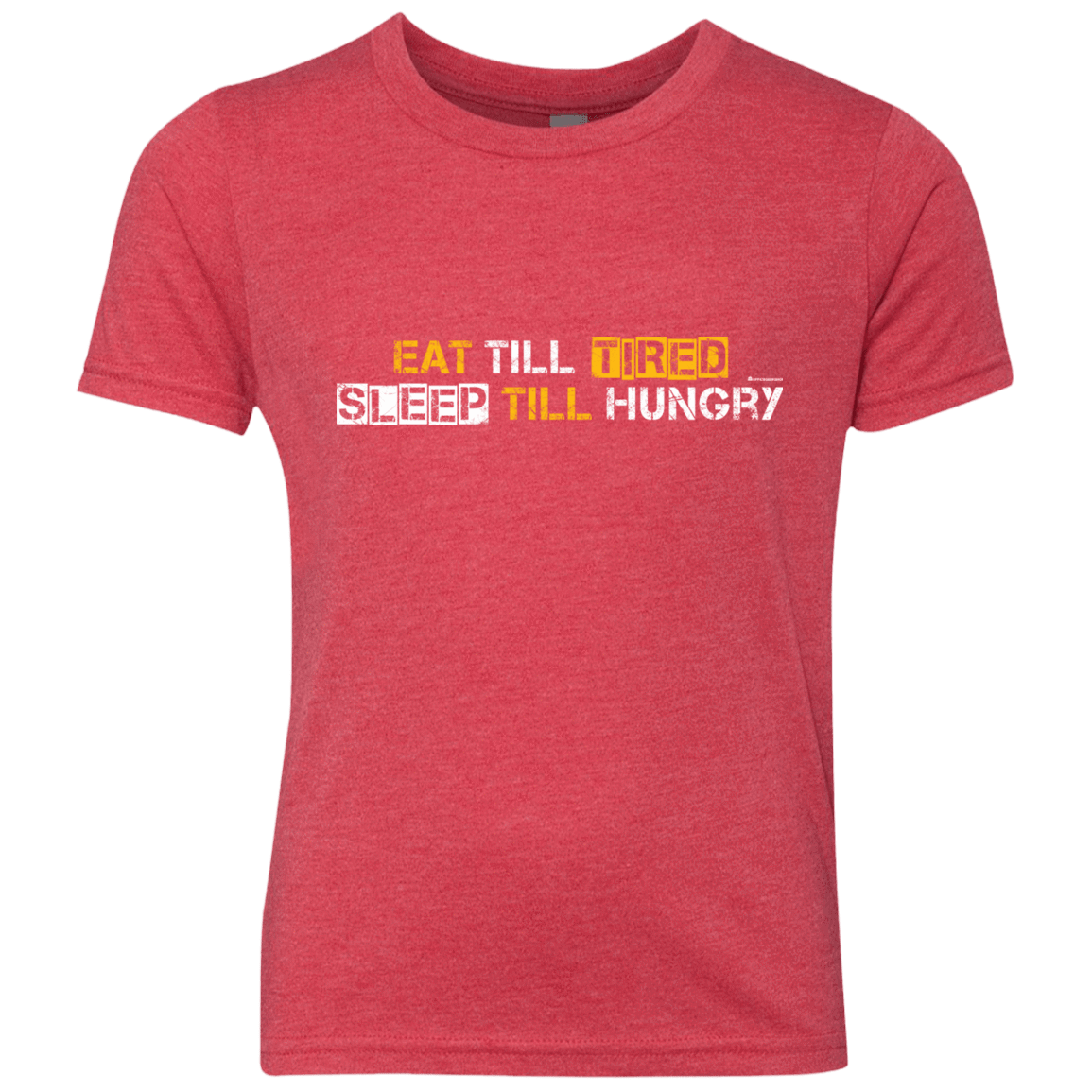 T-Shirts Vintage Red / YXS Food Sleep Loop Youth Triblend T-Shirt