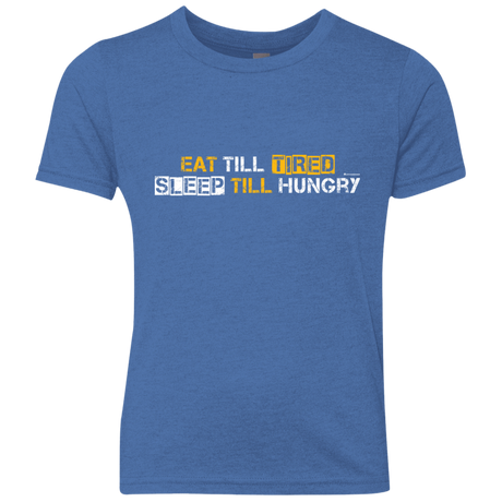 T-Shirts Vintage Royal / YXS Food Sleep Loop Youth Triblend T-Shirt