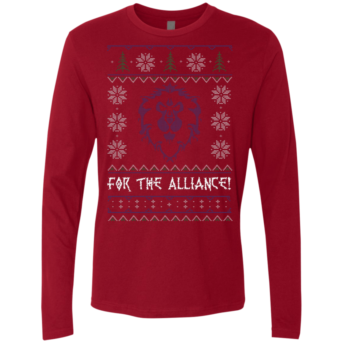 T-Shirts Cardinal / Small For The Alliance Men's Premium Long Sleeve