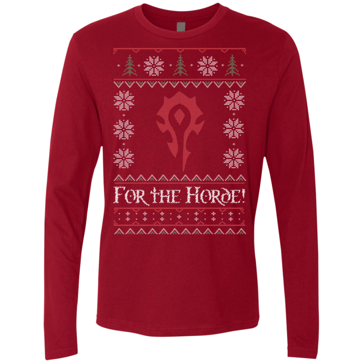 T-Shirts Cardinal / Small For The Horde Men's Premium Long Sleeve