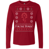 T-Shirts Cardinal / Small For The Horde Men's Premium Long Sleeve