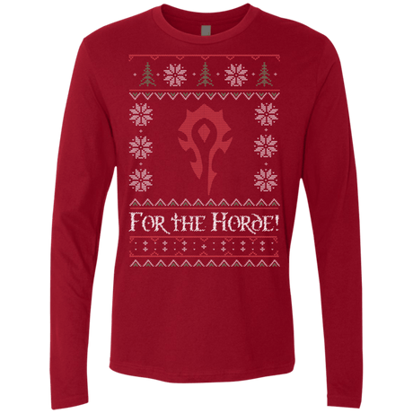T-Shirts Cardinal / Small For The Horde Men's Premium Long Sleeve