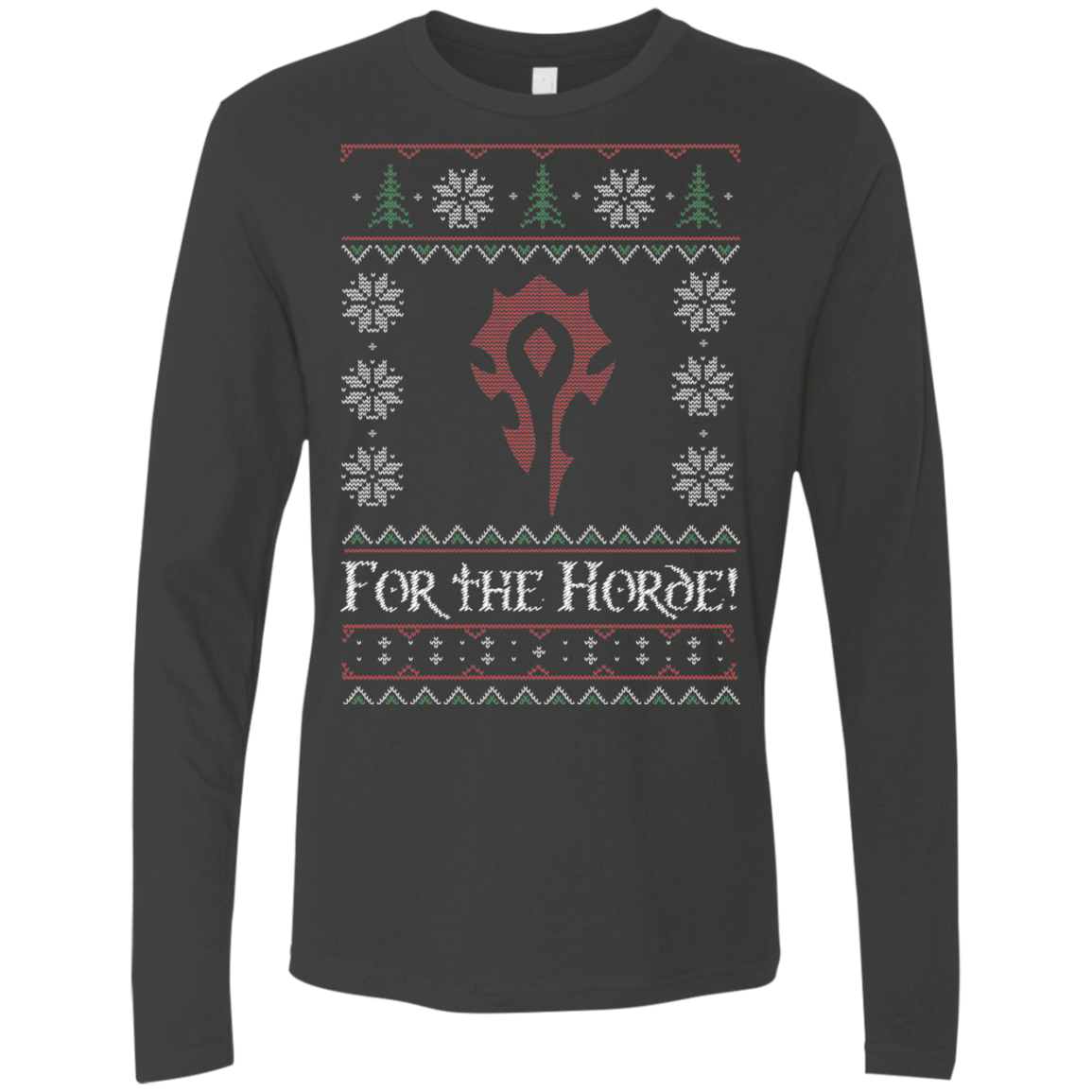 T-Shirts Heavy Metal / Small For The Horde Men's Premium Long Sleeve