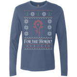 T-Shirts Indigo / Small For The Horde Men's Premium Long Sleeve