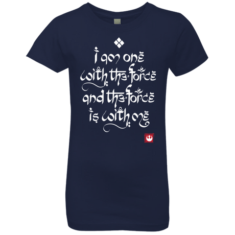 T-Shirts Midnight Navy / YXS Force Mantra White Girls Premium T-Shirt