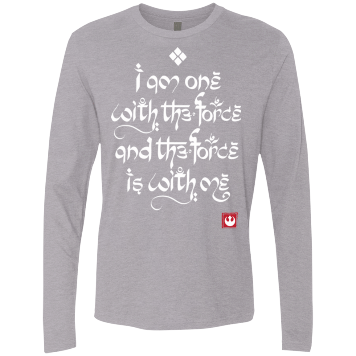 T-Shirts Heather Grey / Small Force Mantra White Men's Premium Long Sleeve